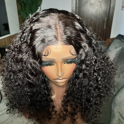 Brazilian Curly Short Bob 13x4 HD Lace Frontal Human Hair Deep Wave 13x6 Transparent Lace Front Wigs 250% Closure Wig For Women