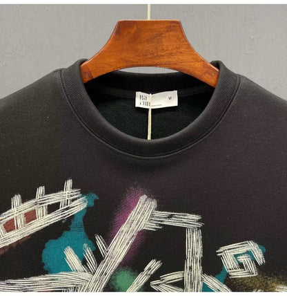 Autumn New Men's Sweatshirts Hoodies Harajuku High Street Full Graphic Top High Quality Not Fading Long Sleeved T-shirts 2024