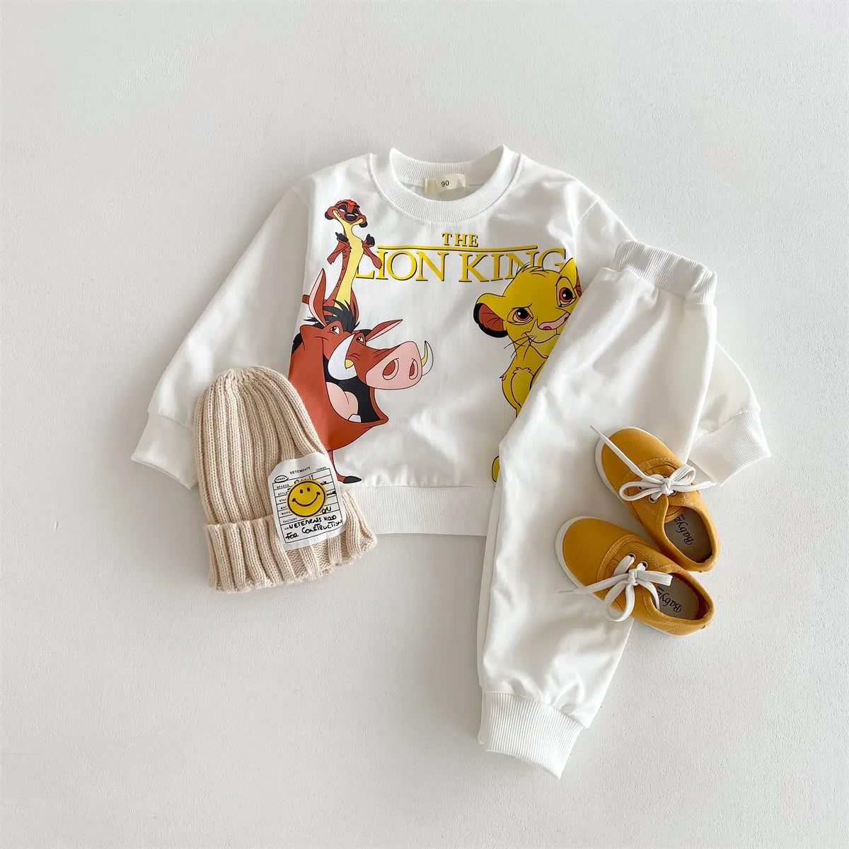 Cartoon printed Simba sportswear Disney loose and fashionable for children's