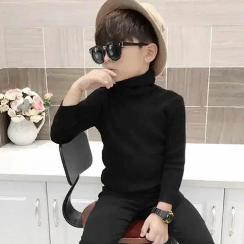 2024 New Sweater  1-9Yrs Kids Pullover Winter Knitted Bottoming Boys Sweaters