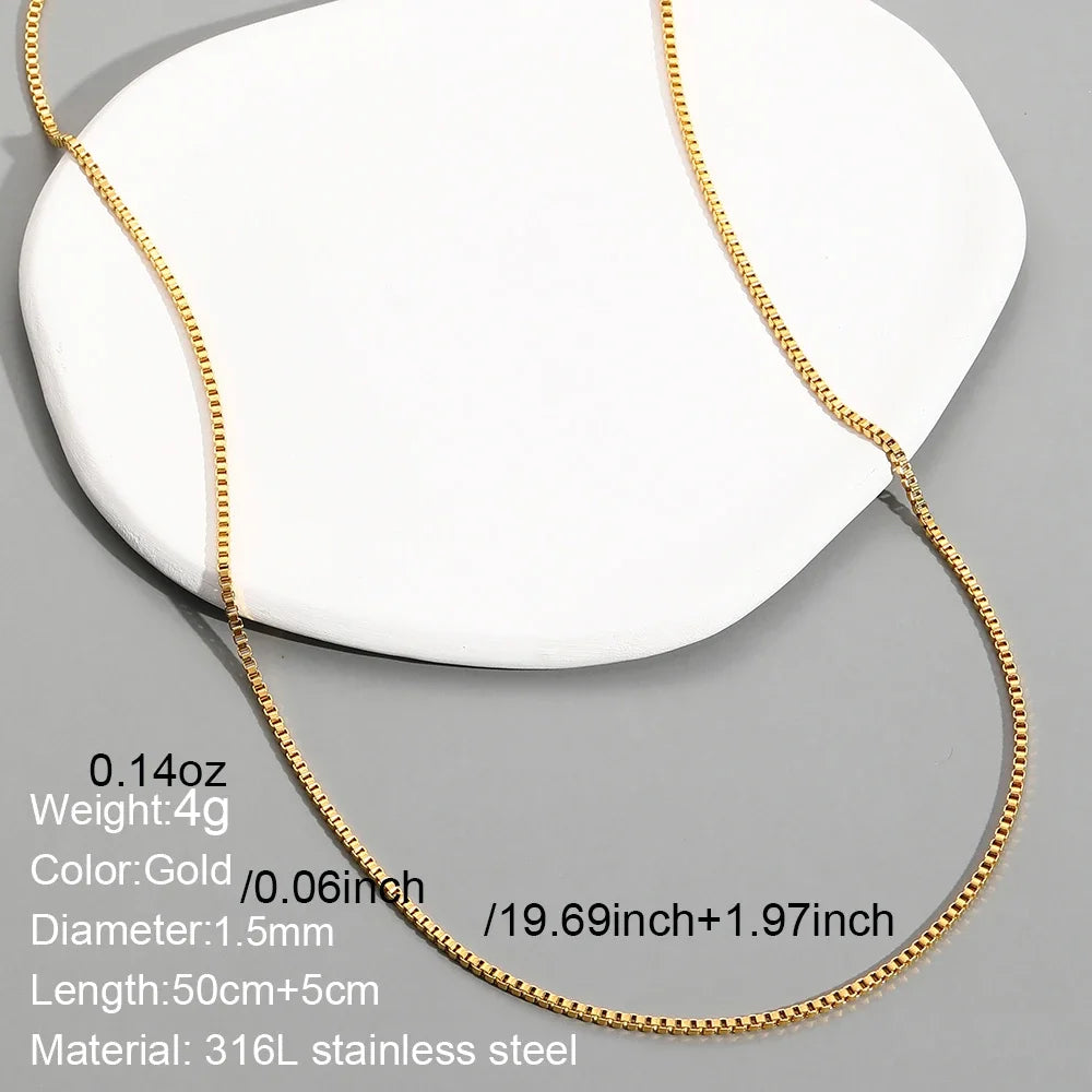 Cute Butterfly Cherry Necklace for Women Golden Evil Blue Eye Collars Diy Pendant Stainless Steel Chain High Quality