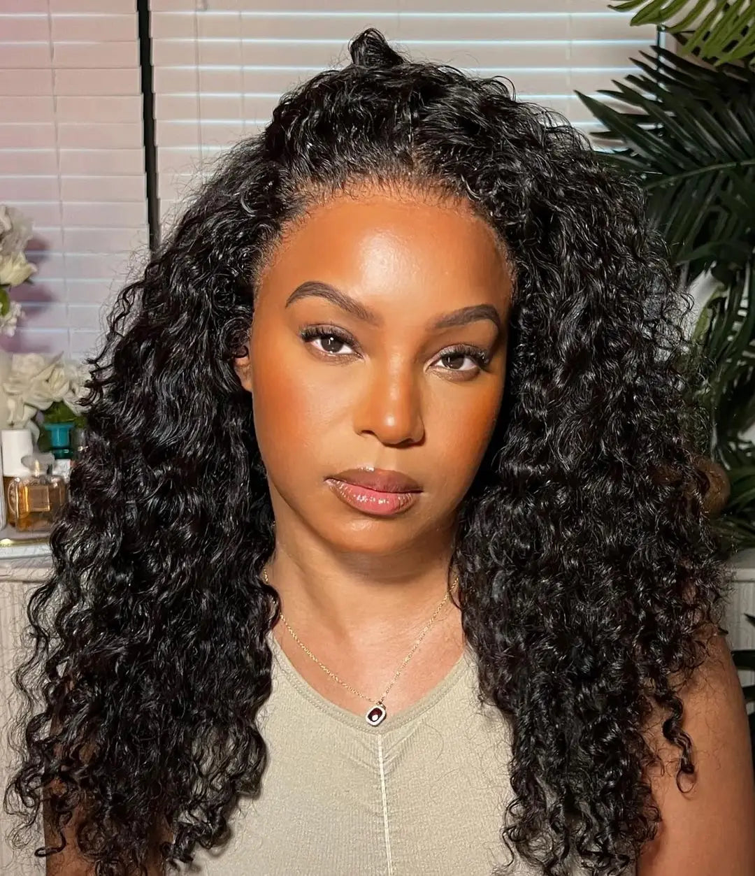 Deep Curly Full Lace  Wig Human Hair Brazilian Deep Wave Transparent 360 Lace Wigs for Women Pre-plucked 13x4 Lace  Front Wigs