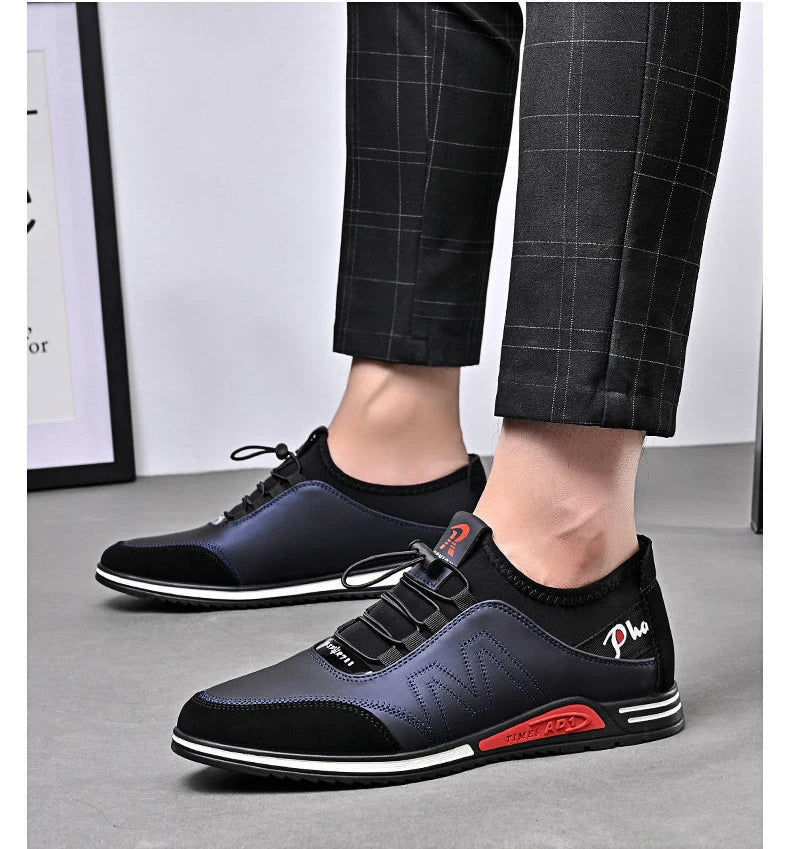 Men Casual Shoes British style Formal Shoes Breathable Lace-Up Bottom Light Sneakers Male Size 44