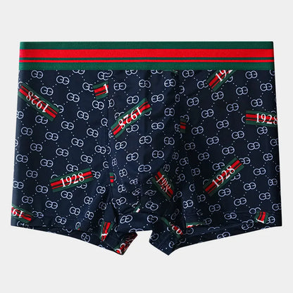 10pcs  Boxer Shorts Waist Striped Print Breathable Men's Underpants Large Size L-4XL