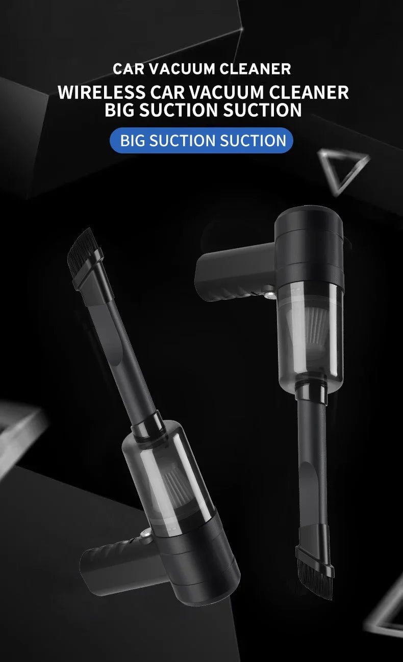 New 12000Pa Wireless Car Vacuum Cleaner USB Charging 1800mAh Portable Cleaning Appliance Mini Wet Dry Household Vacuum Cleaner