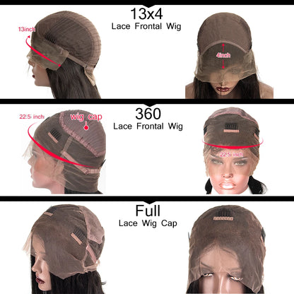 Deep Curly Full Lace  Wig Human Hair Brazilian Deep Wave Transparent 360 Lace Wigs for Women Pre-plucked 13x4 Lace  Front Wigs