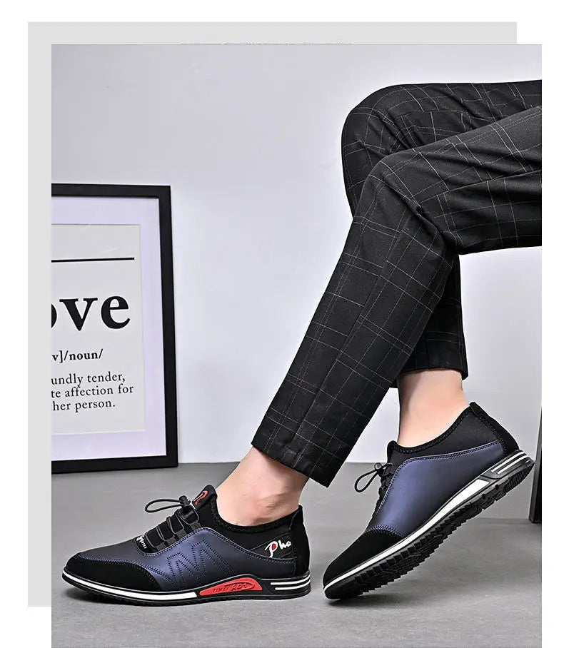 Men Casual Shoes British style Formal Shoes Breathable Lace-Up Bottom Light Sneakers Male Size 44