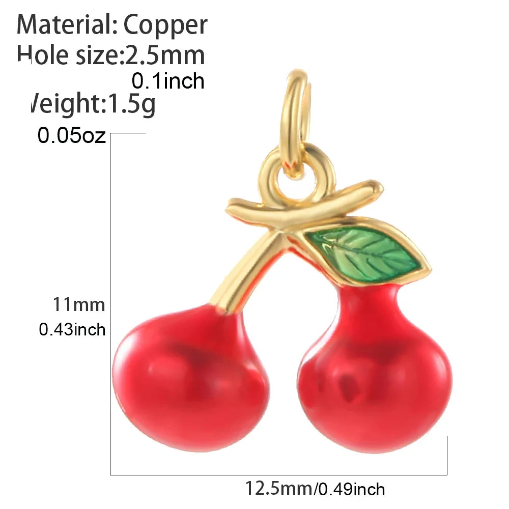 Cute Butterfly Cherry Necklace for Women Golden Evil Blue Eye Collars Diy Pendant Stainless Steel Chain High Quality