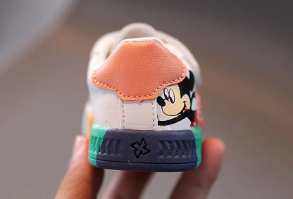 Disney Cartoon Mickey Children Shoes For Boys Girls Sport Sneakers Kids Leisure Autumn Casual Shoes Breathable Running Toddler
