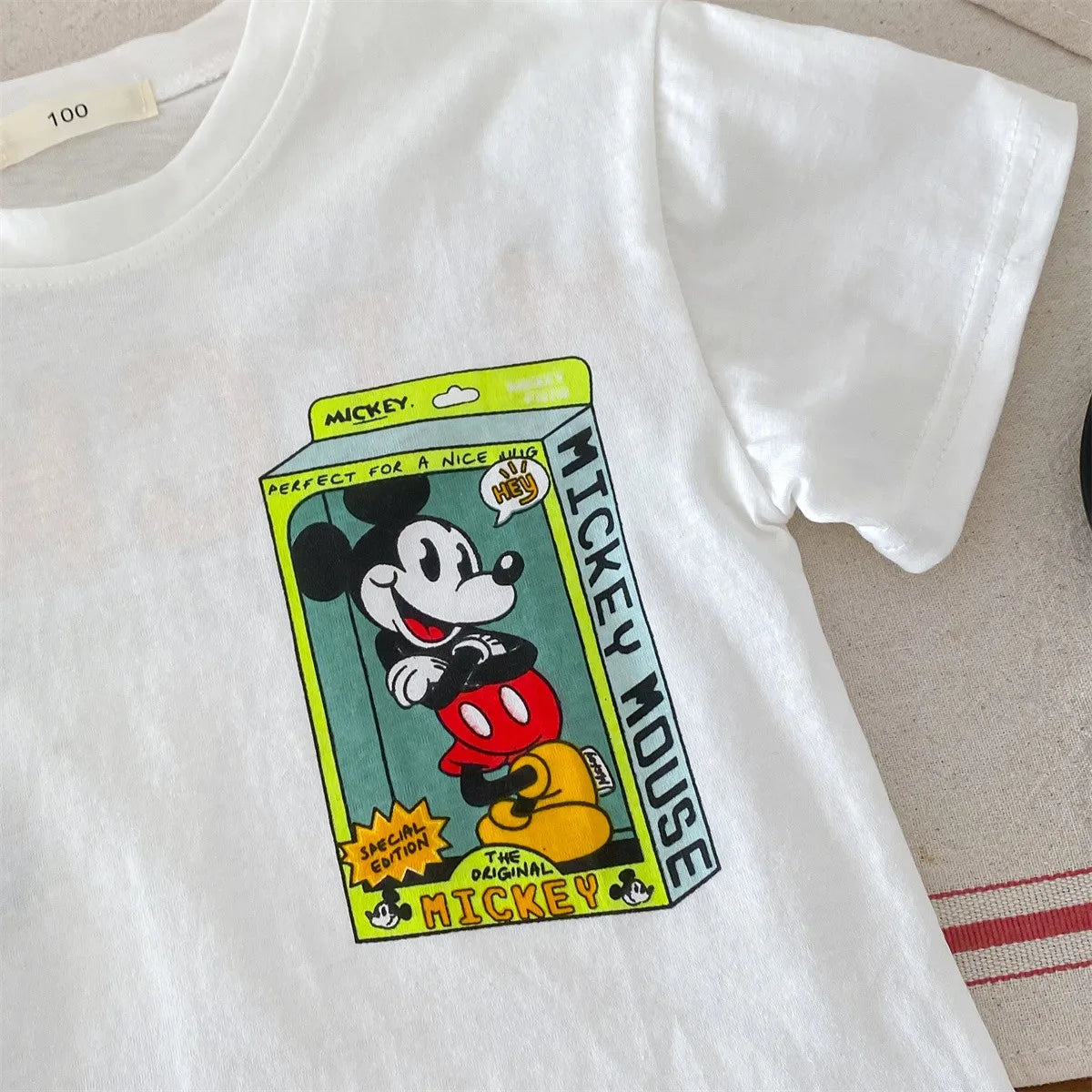 Mickey Kids Clothing Tees Summer Printed Cartoon Fashion Short Sleeve Boys T-shirt Popular Design Children's T Shirts Crewneck