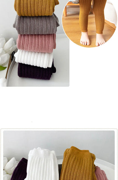 NEW Spring Autumn Baby Pants Newborn Girls Leggings Soild Color Cotton Pants Kids Children Leggings 0-6 Years