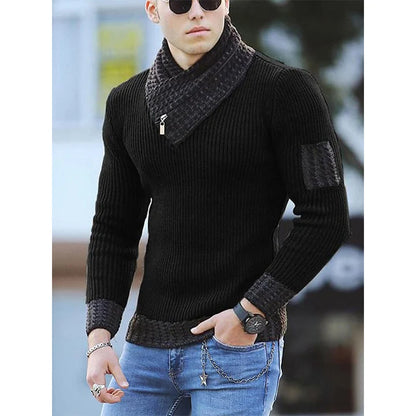 Sweater Turtleneck Men Winter Fashion Vintage Style  Warm Pullovers Knitted