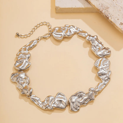 Big Metal Thick Choker Necklace for Women Trendy Chunky Collar on Neck Accessories Fashion Jewelry Female