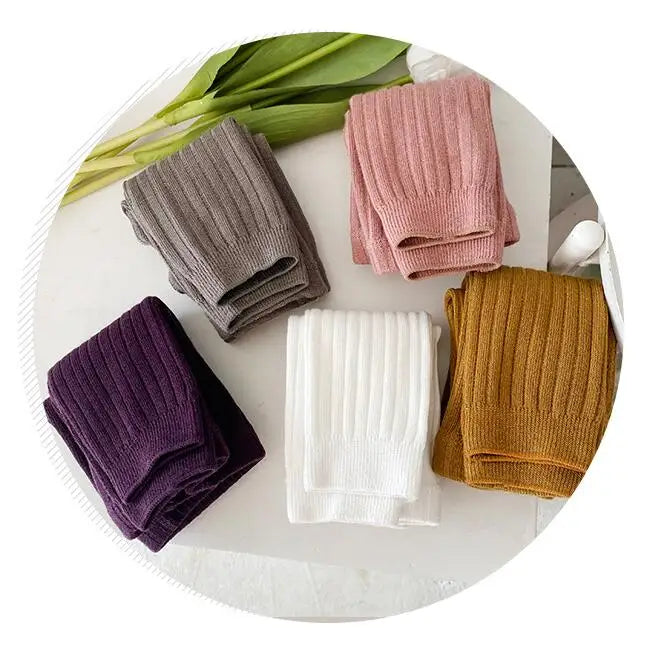 NEW Spring Autumn Baby Pants Newborn Girls Leggings Soild Color Cotton Pants Kids Children Leggings 0-6 Years