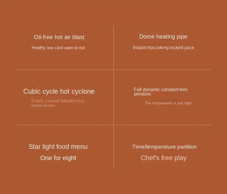 Deerma Oil-free air fryer Household appliances Intelligent large capacity automatic multi-function chip machine Touch screen