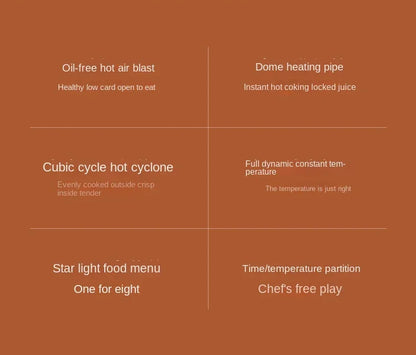 Deerma Oil-free air fryer Household appliances Intelligent large capacity automatic multi-function chip machine Touch screen