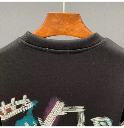 Autumn New Men's Sweatshirts Hoodies Harajuku High Street Full Graphic Top High Quality Not Fading Long Sleeved T-shirts 2024