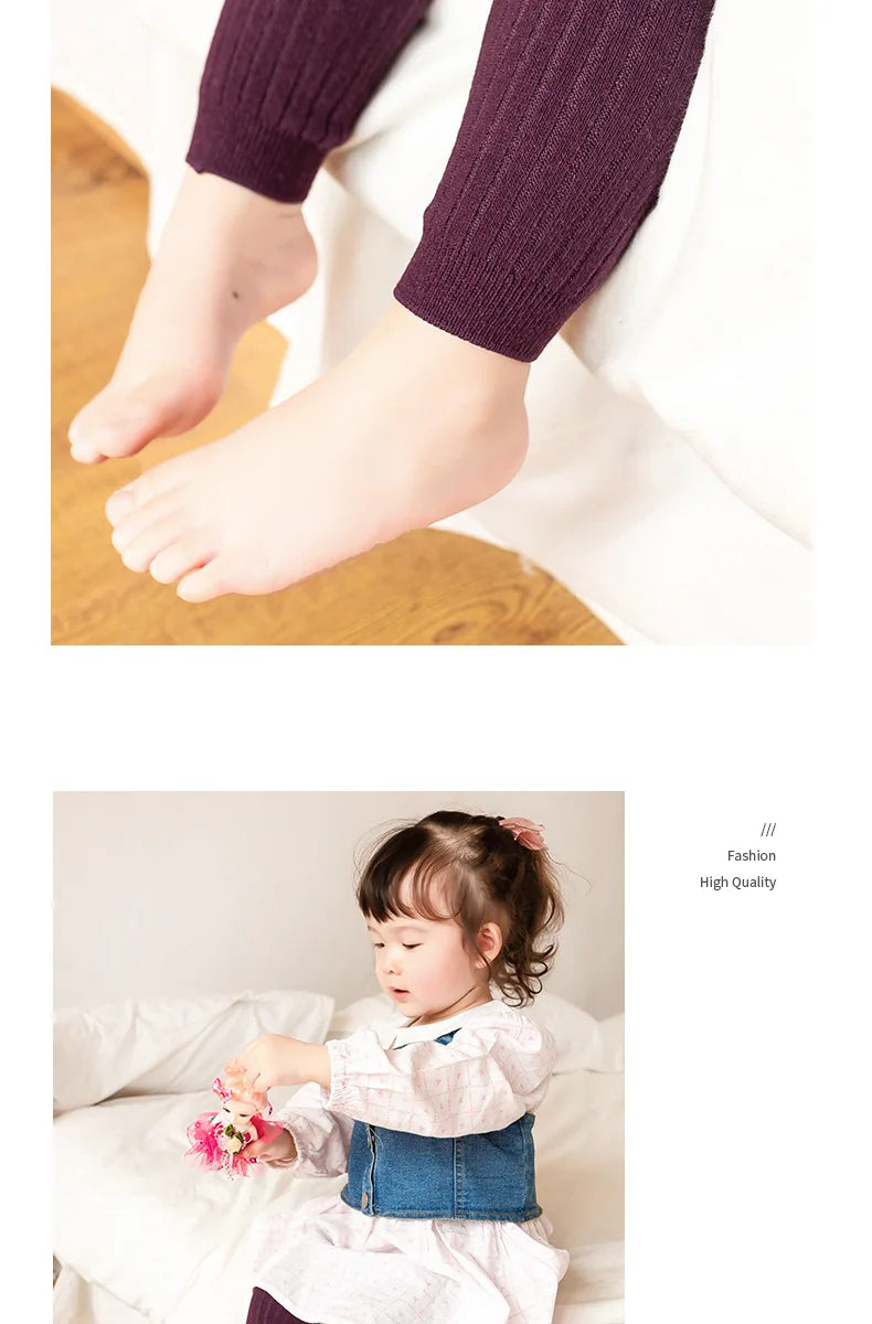 NEW Spring Autumn Baby Pants Newborn Girls Leggings Soild Color Cotton Pants Kids Children Leggings 0-6 Years