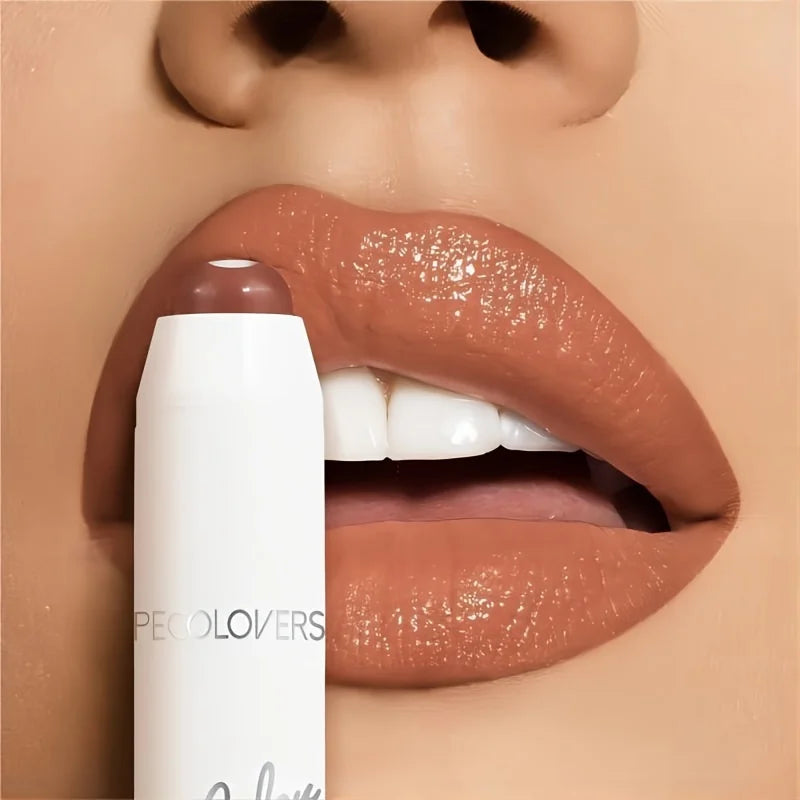 PECOLOVERS Waterproof Lipstick for Women - Long-Lasting, Moisturizing Gloss with Natural Finish, Suitable for All Skin Types