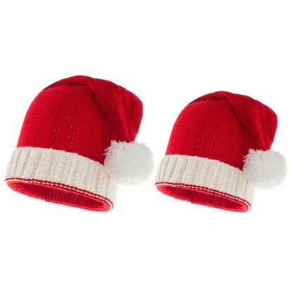 Knitted Baby Christmas Hat Cute Navidad Hat Pompom Adult Child Soft Beanie Santa Claus Hat New Year Kid Gift Xmas Decorate 2023