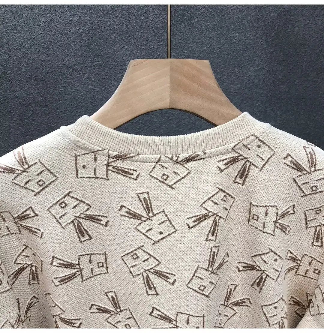 Autumn New Men's Sweatshirts Hoodies Harajuku High Street Full Graphic Top High Quality Not Fading Long Sleeved T-shirts 2024