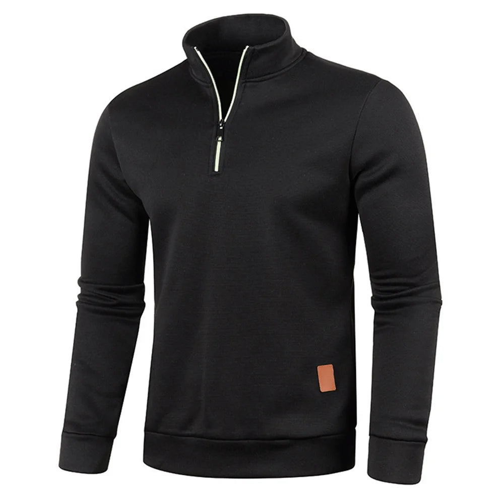 Fashionable and casual mens sportswear,spring thick pullover,half zipper pullover,mens outdoor sportswear,autumn solid color top