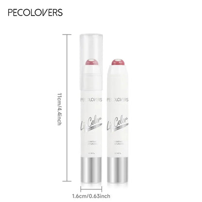 PECOLOVERS Waterproof Lipstick for Women - Long-Lasting, Moisturizing Gloss with Natural Finish, Suitable for All Skin Types