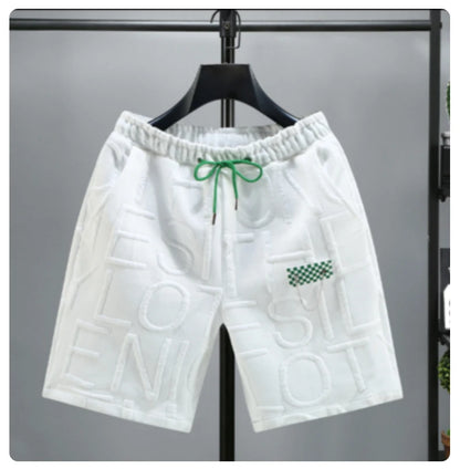 Letters Size 5XL 6XL 7XL New Fashion knitted Shorts Men Comfortable Elastic Waist Clothing Male Breathable Short Trousers
