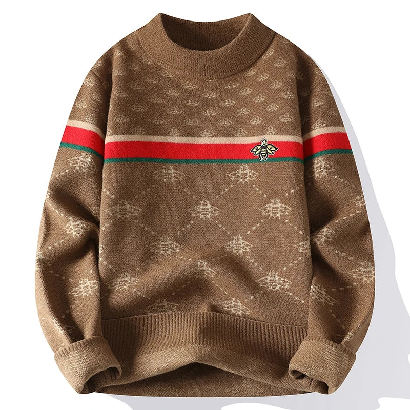 High End Luxury Cashmere Sweater Men Soft Warm Mens Christmas Jumper