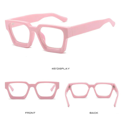 Square Glasses Unisex  Small Square Computer Glasses Men Women Retro Ins Popular Eyewear