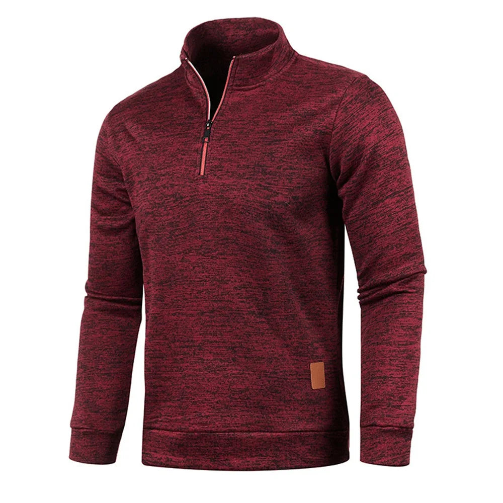 Fashionable and casual mens sportswear,spring thick pullover,half zipper pullover,mens outdoor sportswear,autumn solid color top