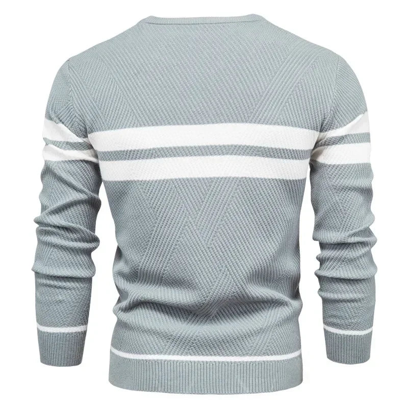 Warm Pullovers Men's O-neck Basic Casual Slim Comfortable Sweaters