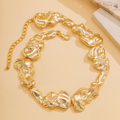 Big Metal Thick Choker Necklace for Women Trendy Chunky Collar on Neck Accessories Fashion Jewelry Female