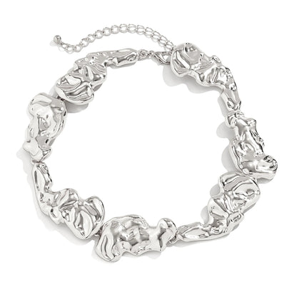 Big Metal Thick Choker Necklace for Women Trendy Chunky Collar on Neck Accessories Fashion Jewelry Female