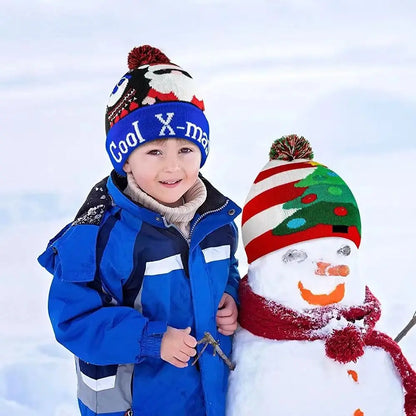 Light Up Xmas Beanie Cap Unisex Winter Beanie Sweater Hat with Colorful LEDs for Christmas New Year