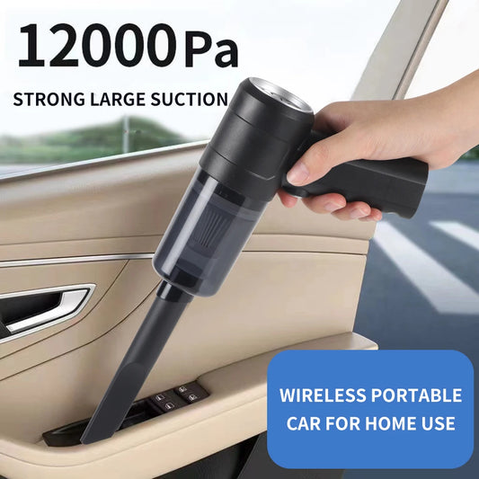 New 12000Pa Wireless Car Vacuum Cleaner USB Charging 1800mAh Portable Cleaning Appliance Mini Wet Dry Household Vacuum Cleaner