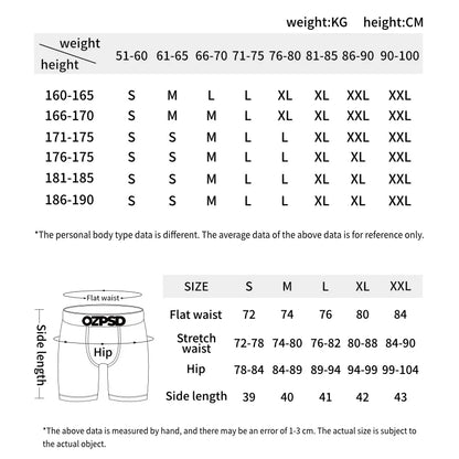 Sexy Men Underwear Boxers Breathable Mens Boxershorts Men's Panties Underpants Plus Size Fashion Print Man Boxers Briefs Trunks