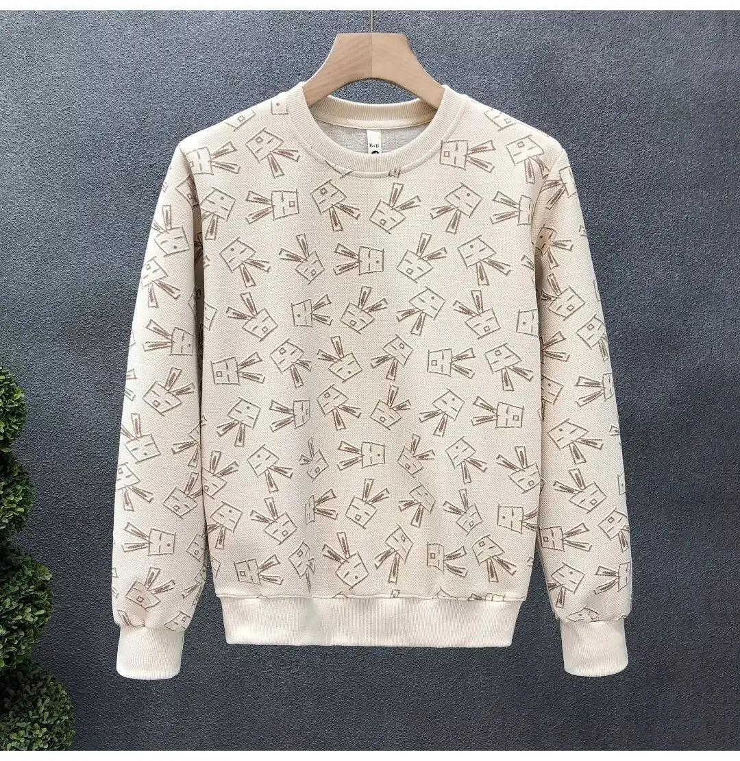 Autumn New Men's Sweatshirts Hoodies Harajuku High Street Full Graphic Top High Quality Not Fading Long Sleeved T-shirts 2024