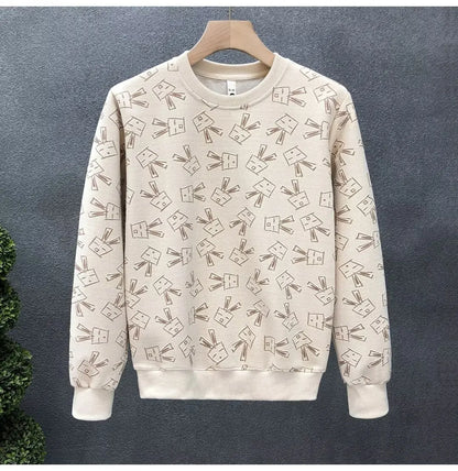Autumn New Men's Sweatshirts Hoodies Harajuku High Street Full Graphic Top High Quality Not Fading Long Sleeved T-shirts 2024