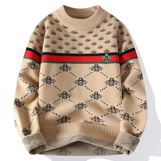 High End Luxury Cashmere Sweater Men Soft Warm Mens Christmas Jumper