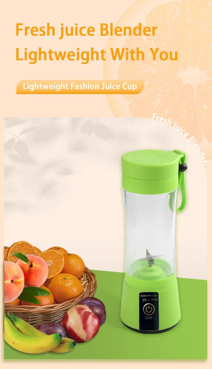 1Pc Portable Fruit Juice Blenders Summer Personal Electric Mini Bottle Home USB 6 Blades Juicer Cup Machine For Kitchen