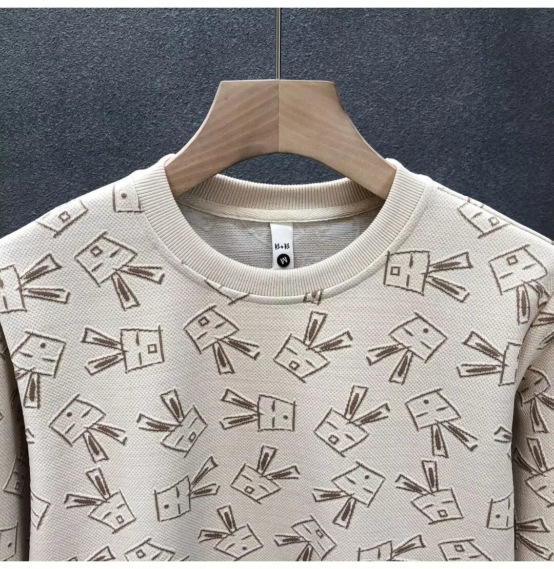 Autumn New Men's Sweatshirts Hoodies Harajuku High Street Full Graphic Top High Quality Not Fading Long Sleeved T-shirts 2024