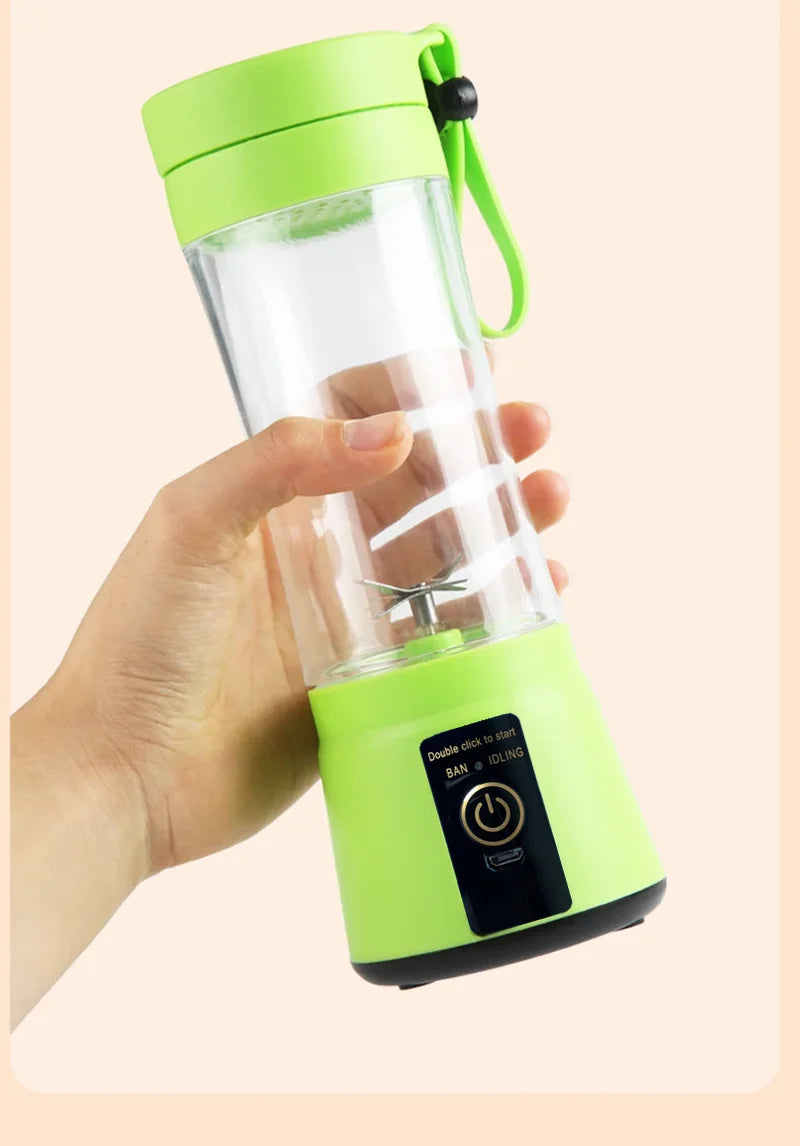 1Pc Portable Fruit Juice Blenders Summer Personal Electric Mini Bottle Home USB 6 Blades Juicer Cup Machine For Kitchen