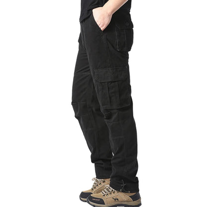 Sports Jogging Tactical Pants Elastic Waist Pure Cotton Casual Work Pants