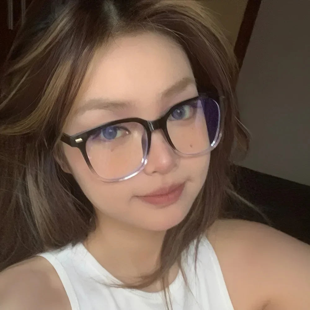 Fashion Anti Blue Light Glasses Men Computer Women Eyeglass Fashion Optical Plain Frame Spectacles Transparent Blocking Glasses