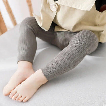 NEW Spring Autumn Baby Pants Newborn Girls Leggings Soild Color Cotton Pants Kids Children Leggings 0-6 Years