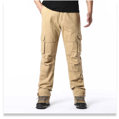 Sports Jogging Tactical Pants Elastic Waist Pure Cotton Casual Work Pants