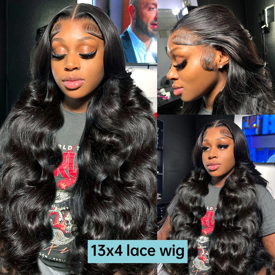 200 Density Body Wave  32 inch 13x4 Transparent Lace Frontal Wig