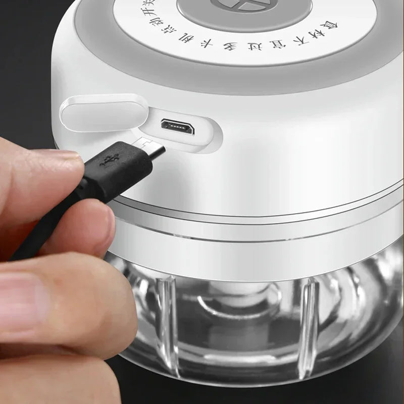 Electric Mini Garlic Masher Blender USB Food Vegetable Processor Chili Chopper Masher Machine Meat Masher Garlic Mixer Foy Home