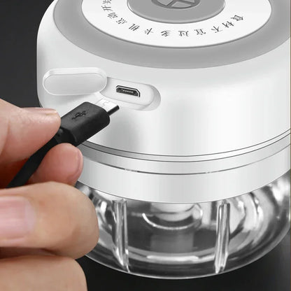 Electric Mini Garlic Masher Blender USB Food Vegetable Processor Chili Chopper Masher Machine Meat Masher Garlic Mixer Foy Home